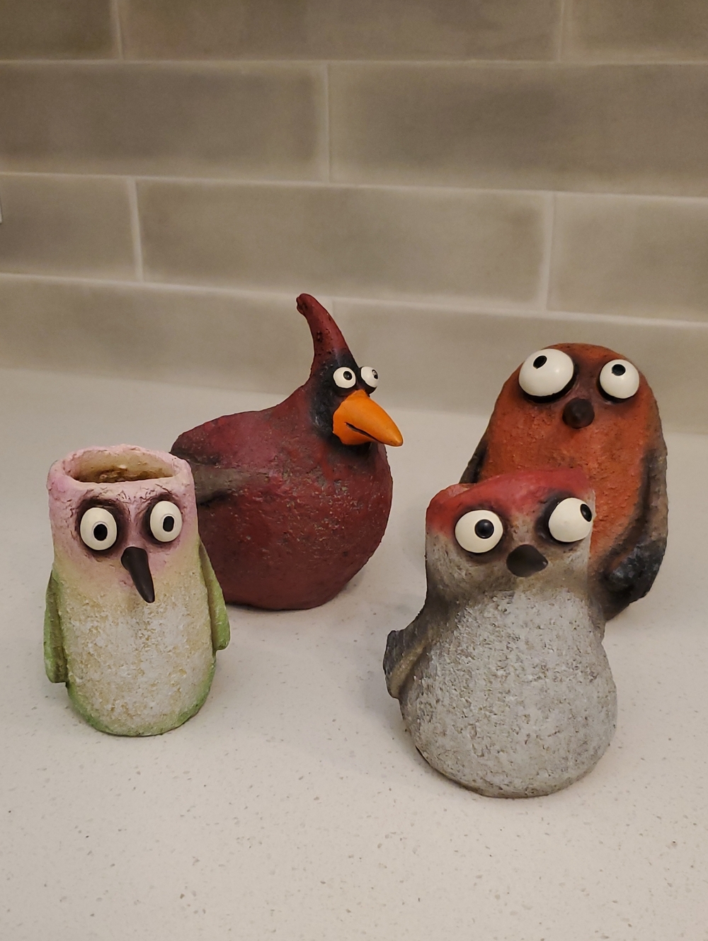 Blob House Mini Bird Planters Set of 4